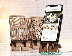 Laser Cut Wooden Mobile Phone Stand Cell Phone Holder Digital Download SVG |#184|