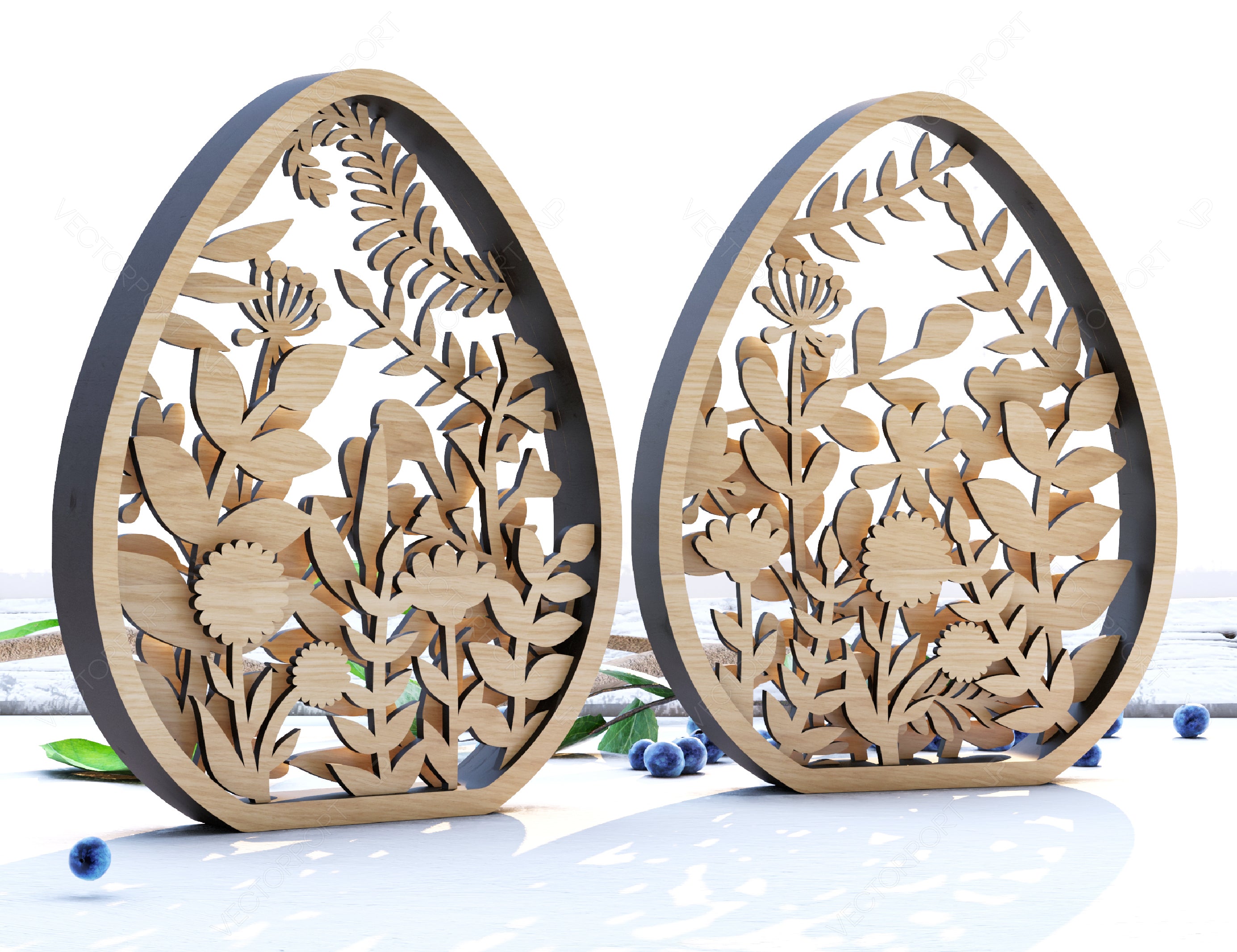 Easter Laser Cut Files Egg SVG layered bundle, Floral eggs multilayer Digital Download |#U189|