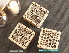 Opener Laser Cut Gift Box with Decorative pattern Jeweler Case Wedding Love vector Digital Download |#203|
