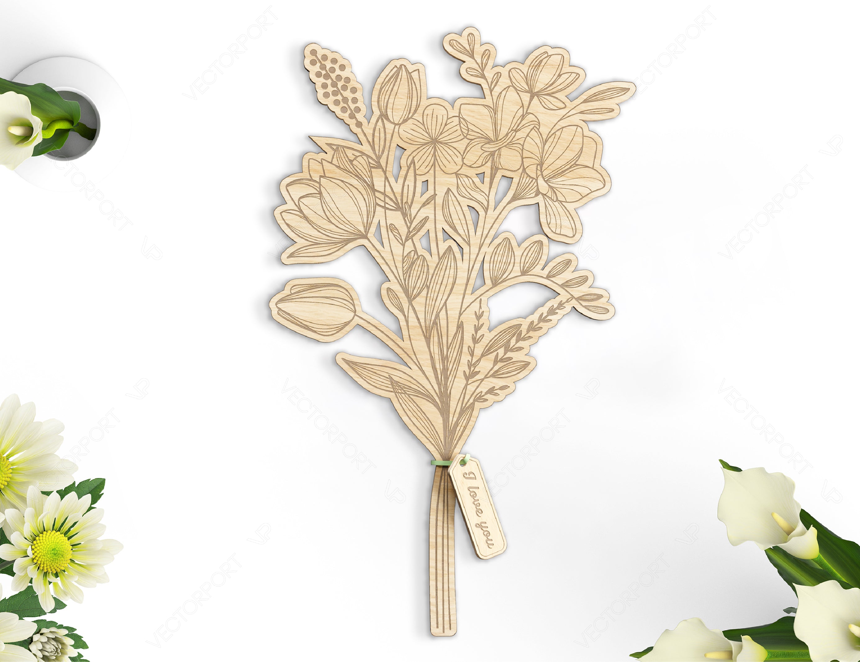 Personalized Flowers for Mom, Mother’s day gift laser cut SVG plan, Customizable Engraving Diy gift Digital Download |#U204|