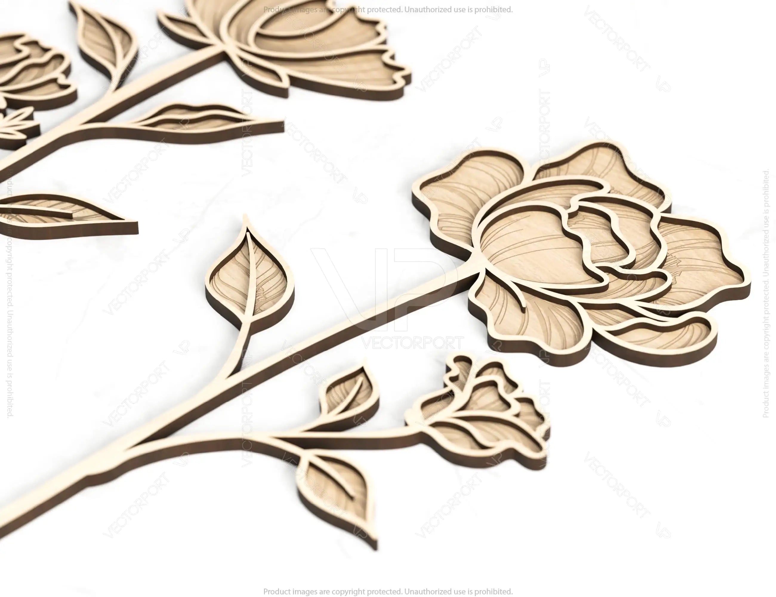 Engraved Flowers for Her, Mother’s day gift, Valentine day gift laser cut SVG plan, Diy gift Digital Download |#U205|