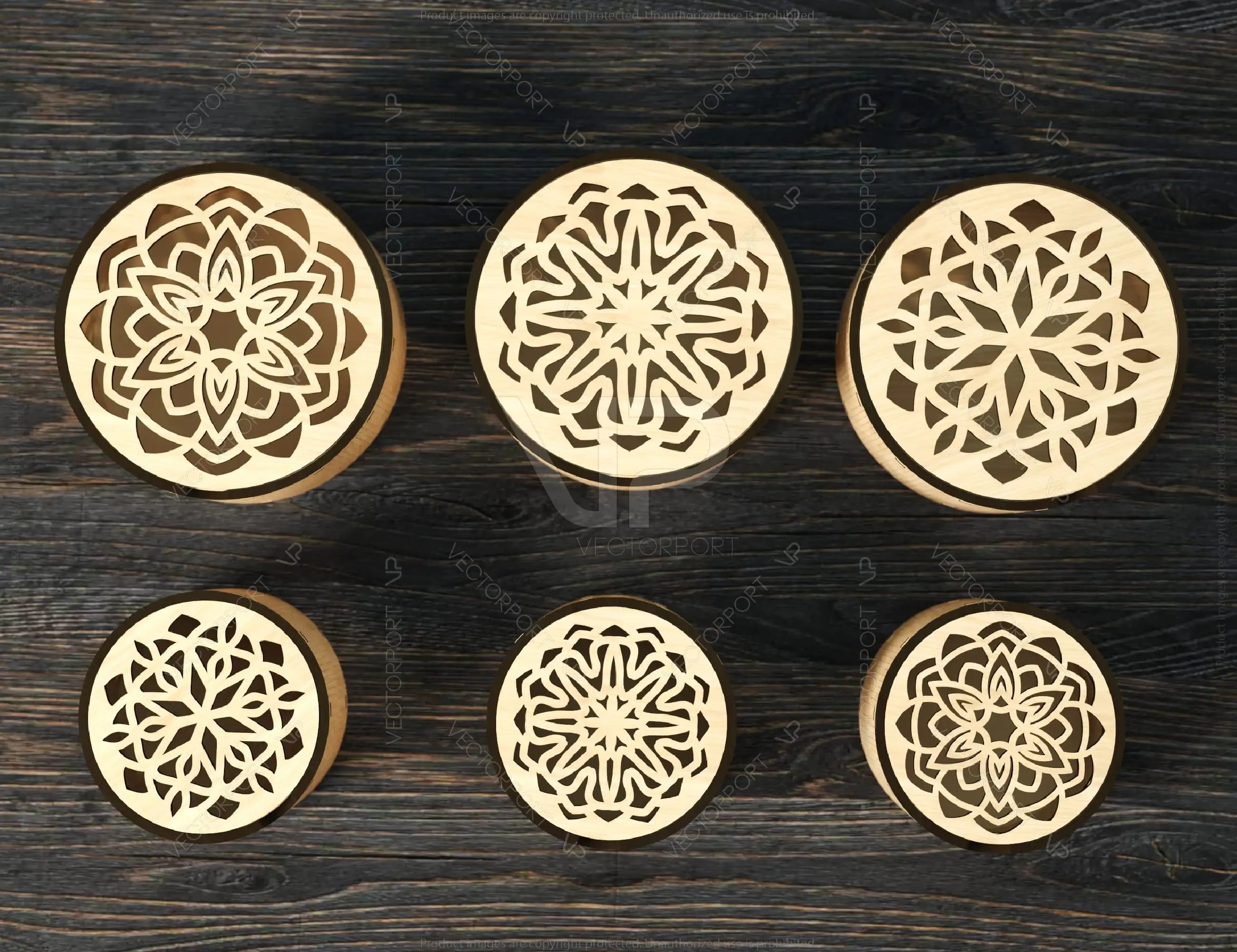 Round Decorative Wooden Gift box laser cut Jeweler Case Wedding Love Digital Download |#213|