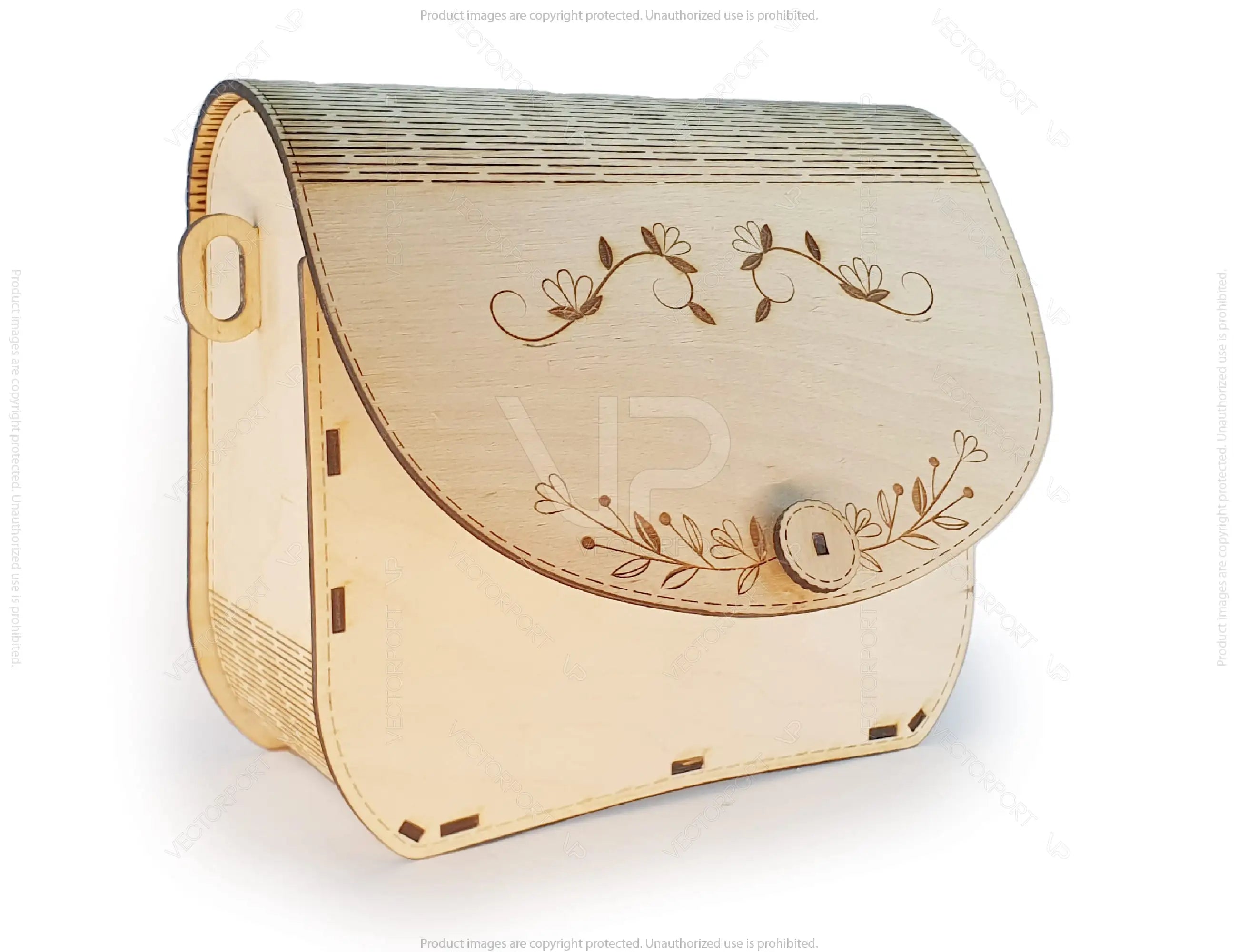 Wooden Clutch Laser Cut Wooden Bag, Purse, Handbag Digital Download SVG |#216|
