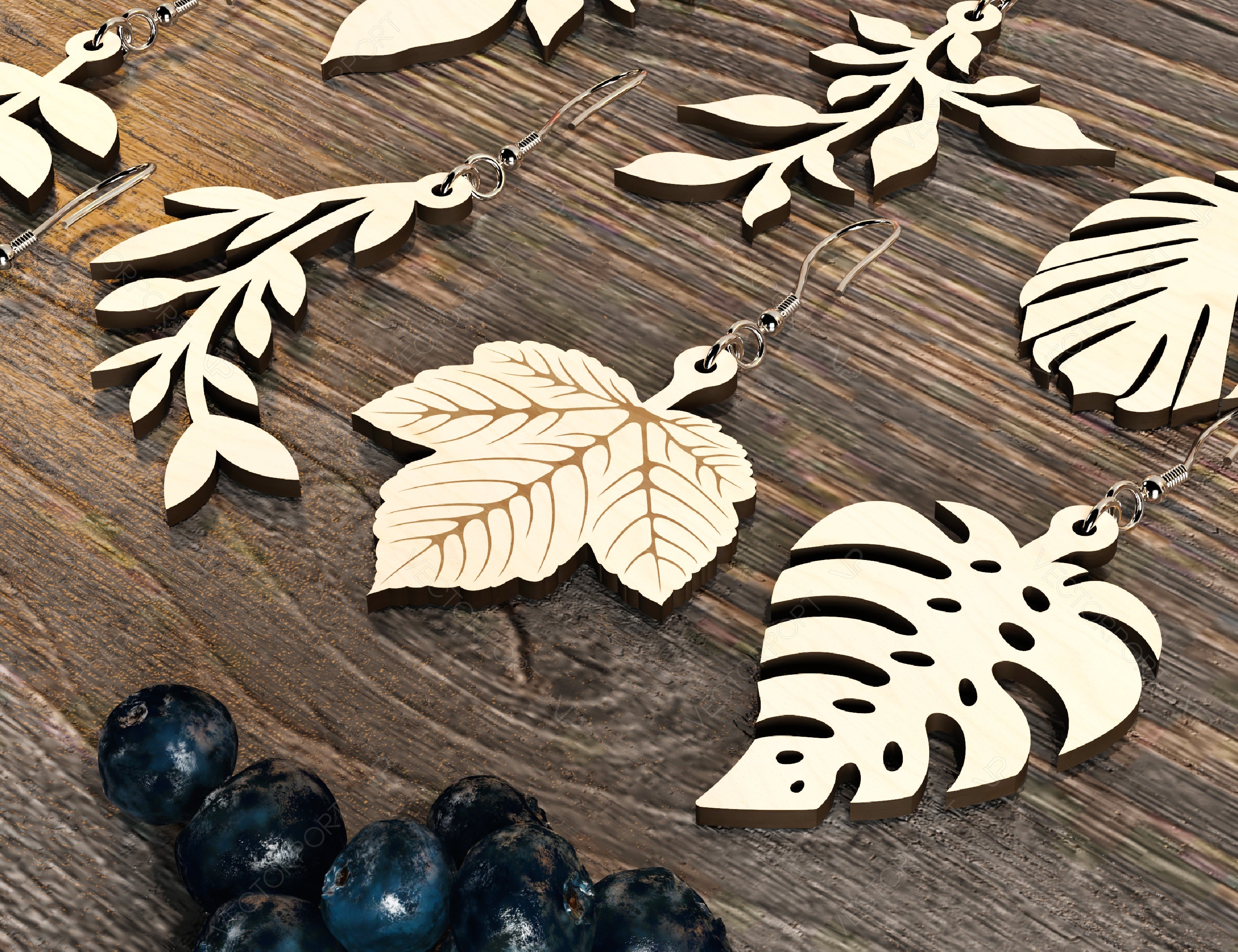 Leaves shape Earring Bundle Svg Jewelry Pendants earring laser cut Cut Files Digital Download |#224|