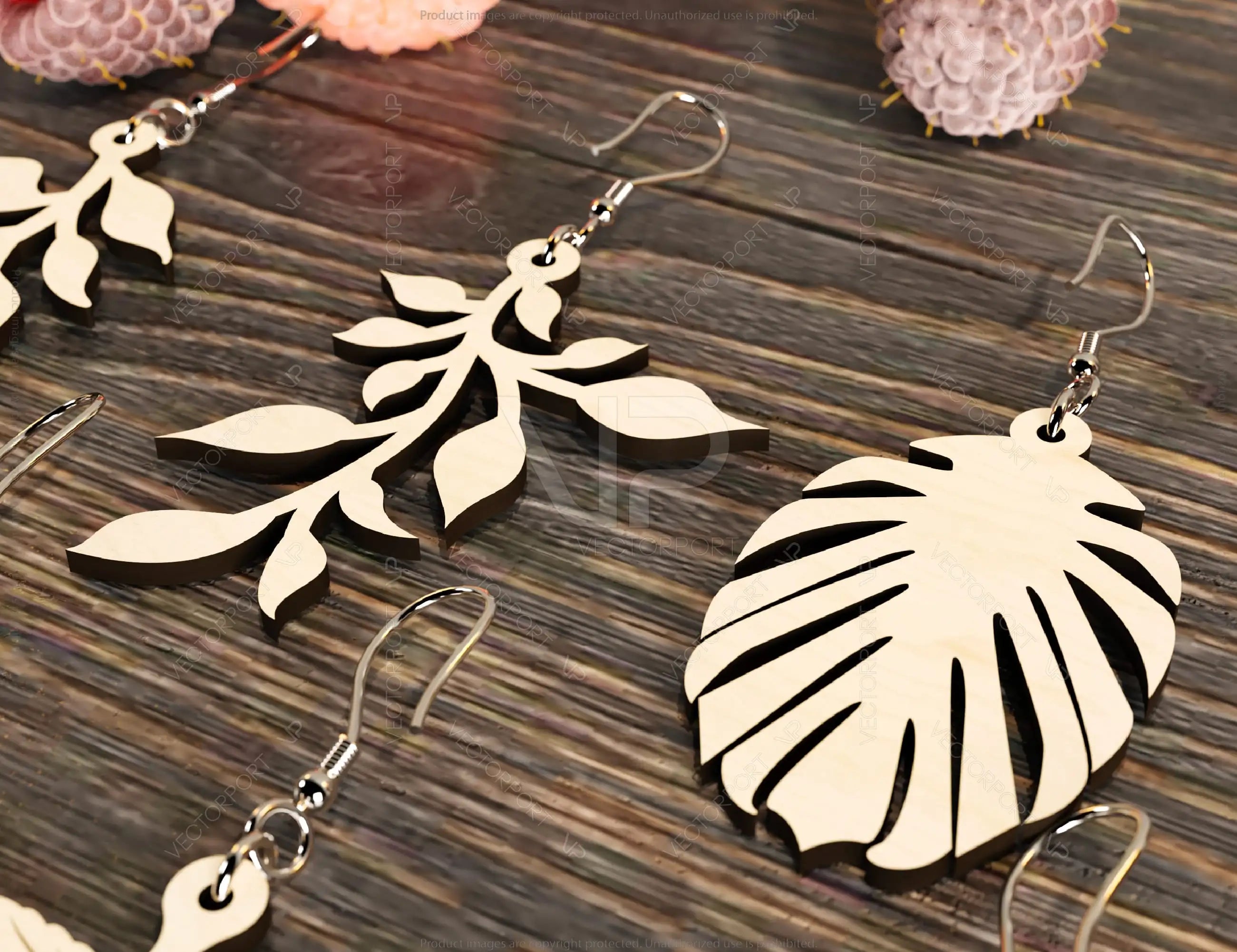 Leaves shape Earring Bundle Svg Jewelry Pendants earring laser cut Cut Files Digital Download |#224|