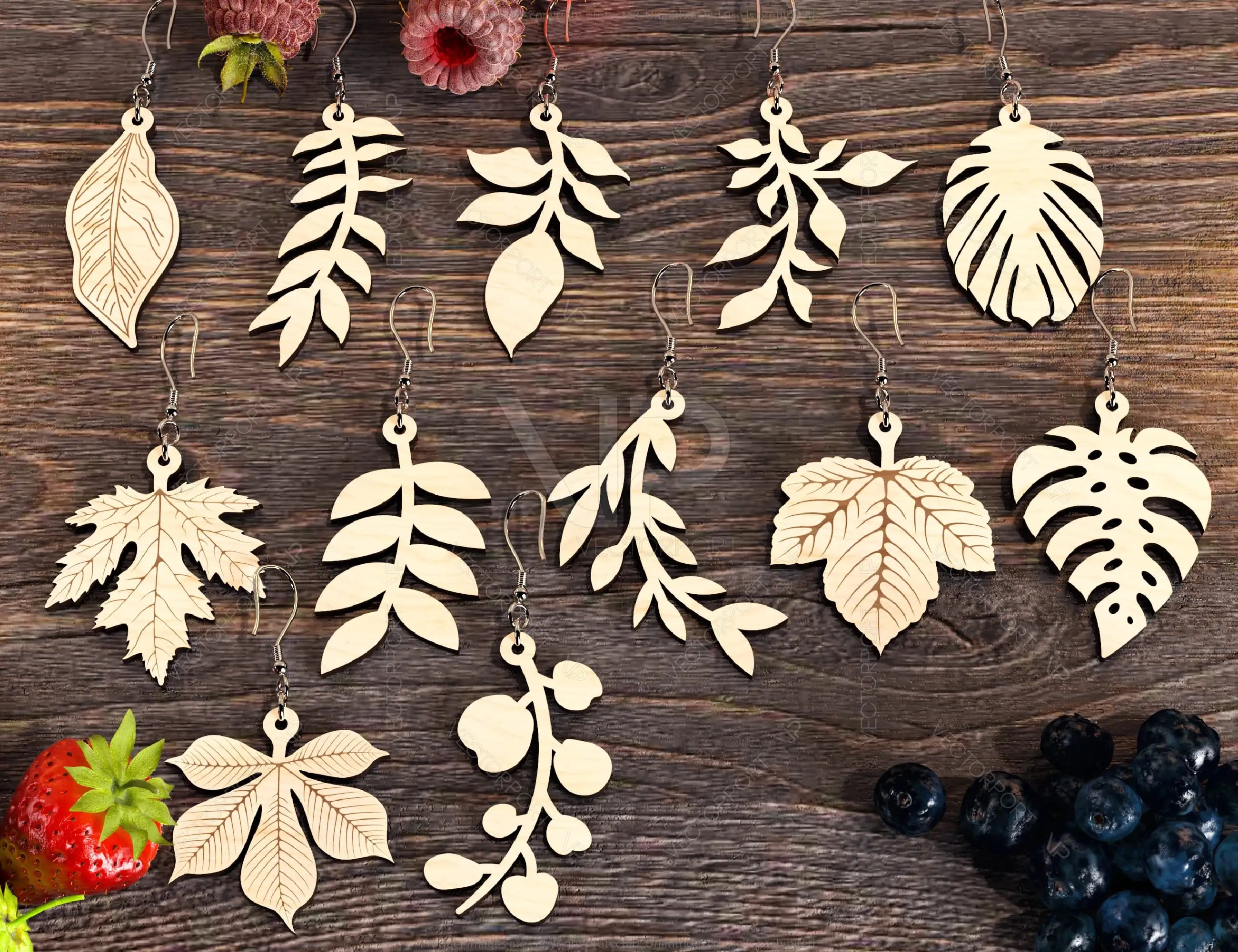 Leaves shape Earring Bundle Svg Jewelry Pendants earring laser cut Cut Files Digital Download |#224|