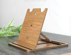 Laser Cut Wooden Tablet Stand Flexible Tablet Holder 6-10 in Digital Download SVG |#228|