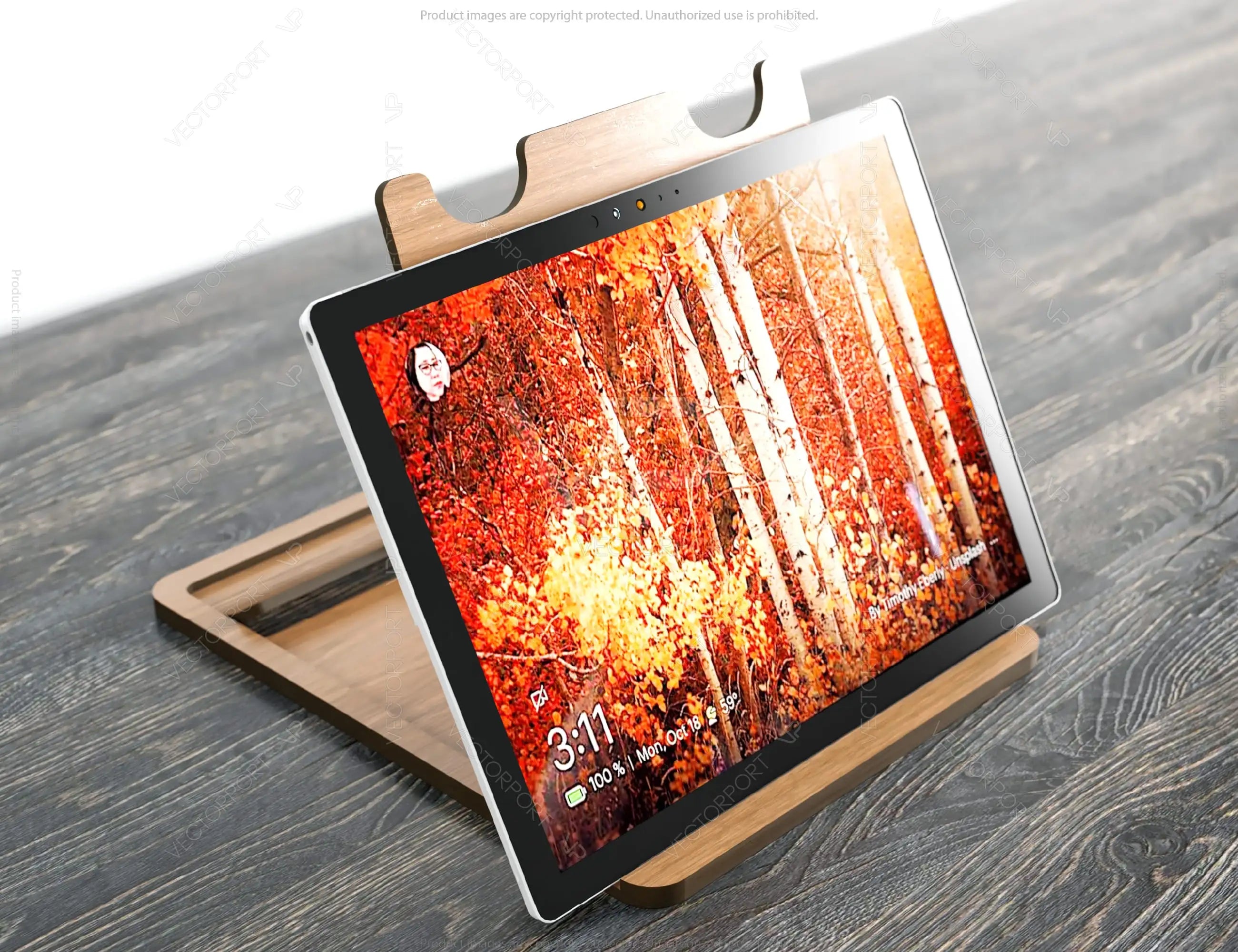 Laser Cut Wooden Tablet Stand Flexible Tablet Holder 6-10 in Digital Download SVG |#228|