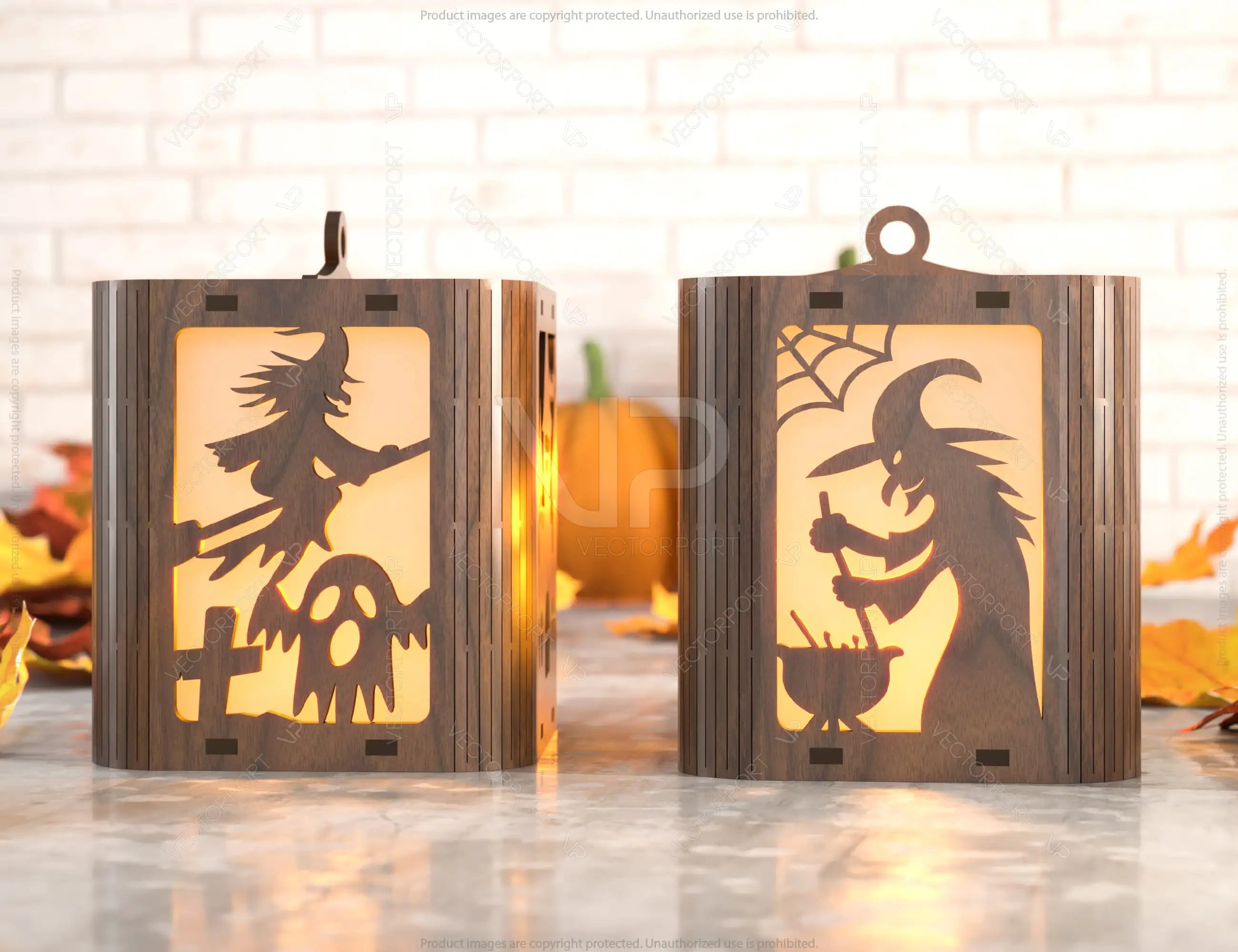 Spooky Scene Halloween Candle Holder Pumpkin Tealight Witch Spider Lantern Lamp Hanging Tree Decoration Candle Holder Digital Download |#235|