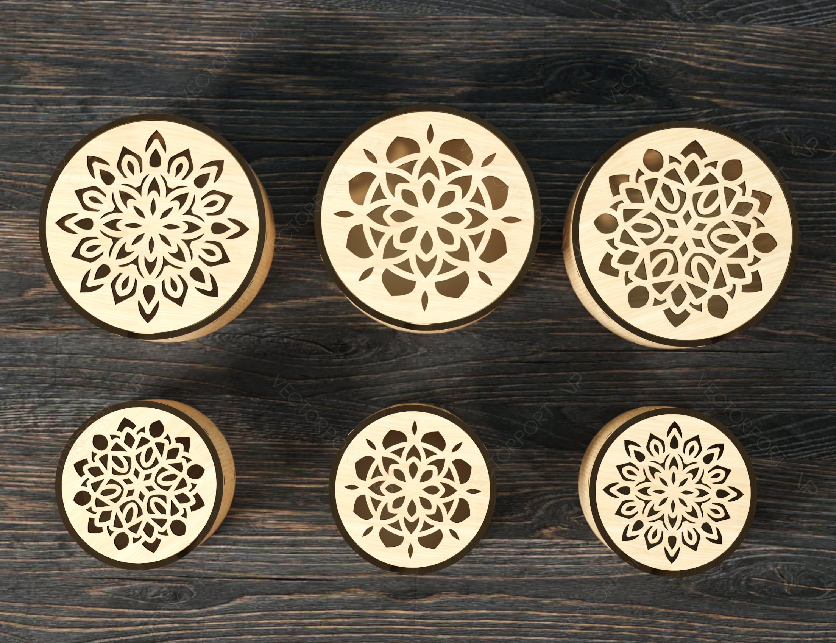 Decorative Round Wooden Gift box laser cut Jeweler Case Wedding Love Digital Download |#U238|