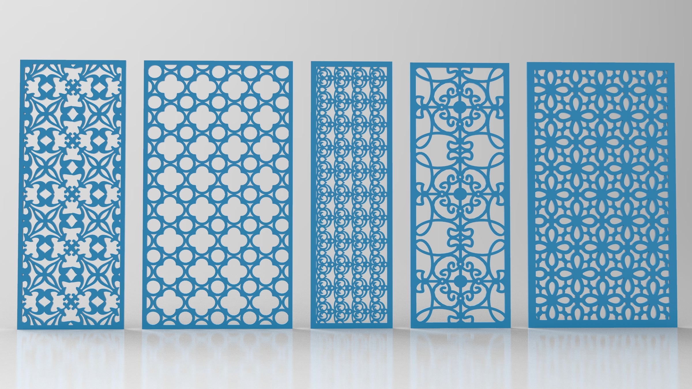 Ornaments for decorative partitions panel screen CNC Laser Cutting File | SVG, DXF, AI |#C024|