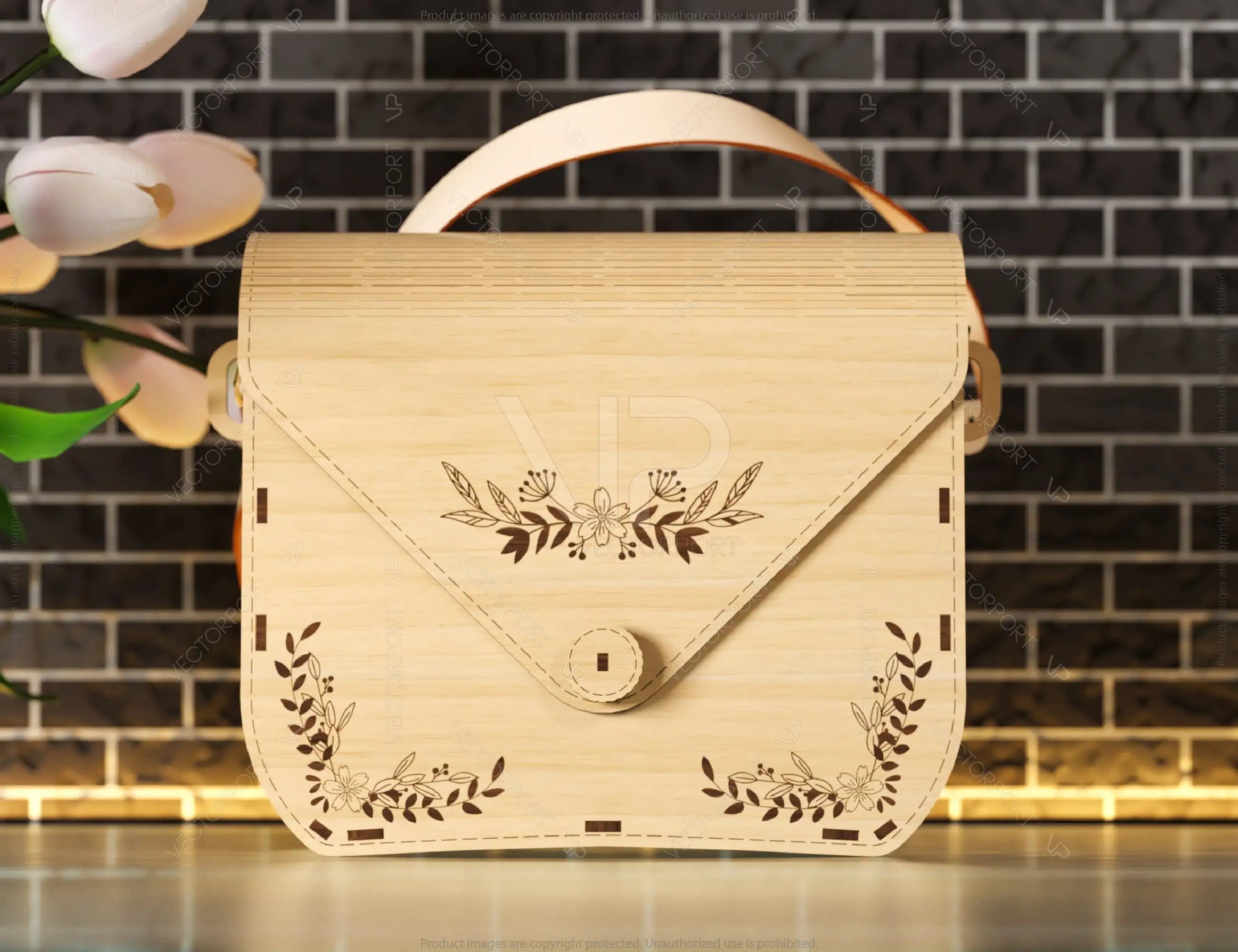 Wooden Clutch Laser Cut Wooden Bag, Purse, Handbag Digital Download SVG |#U243|