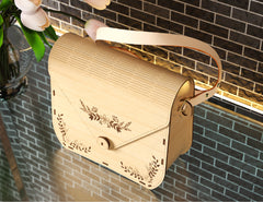 Wooden Clutch Laser Cut Wooden Bag, Purse, Handbag Digital Download SVG |#U243|
