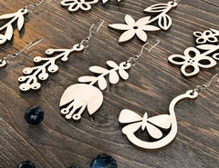 Flowers shape Earring Bundle Svg Jewelry Pendants earring laser cut Cut Files Digital Download |#U249|