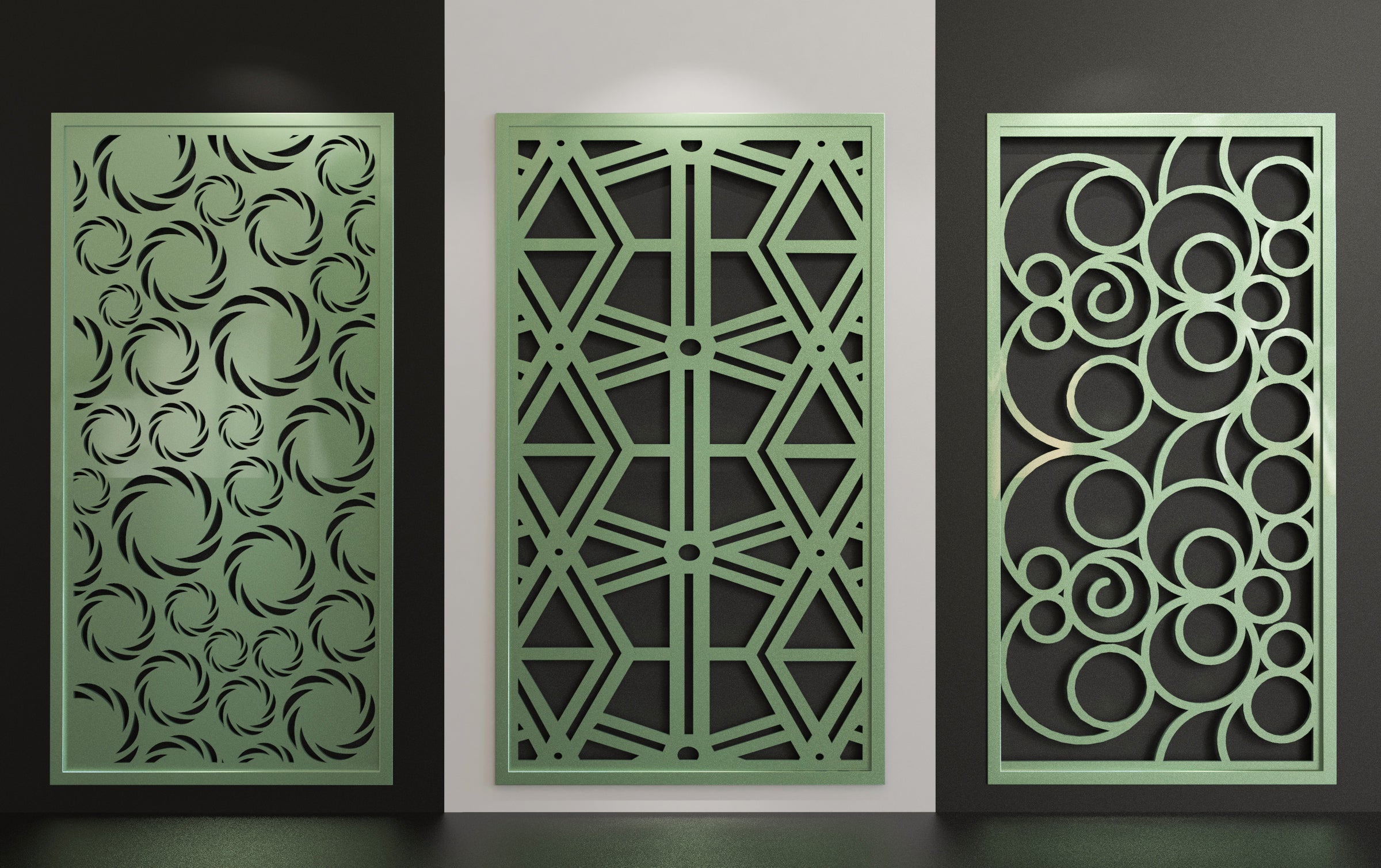 Abstract Pattern Panel Templates CNC Laser Cutting File | SVG, DXF, AI |#C025|