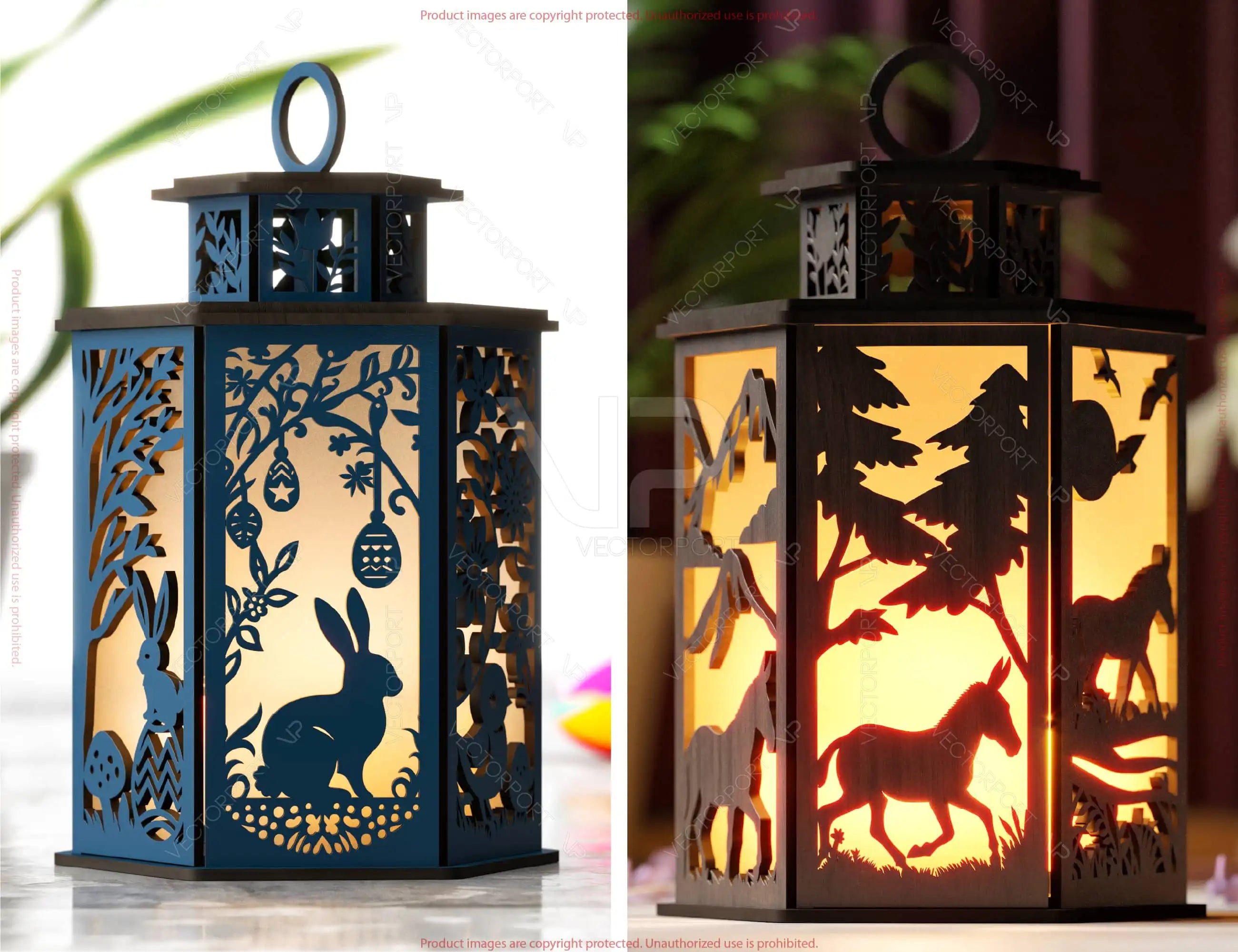 Mega Lantern Bundle | Christmas, Halloween, Nature Tealight Holders | Laser Cutting Digital Download |#254|