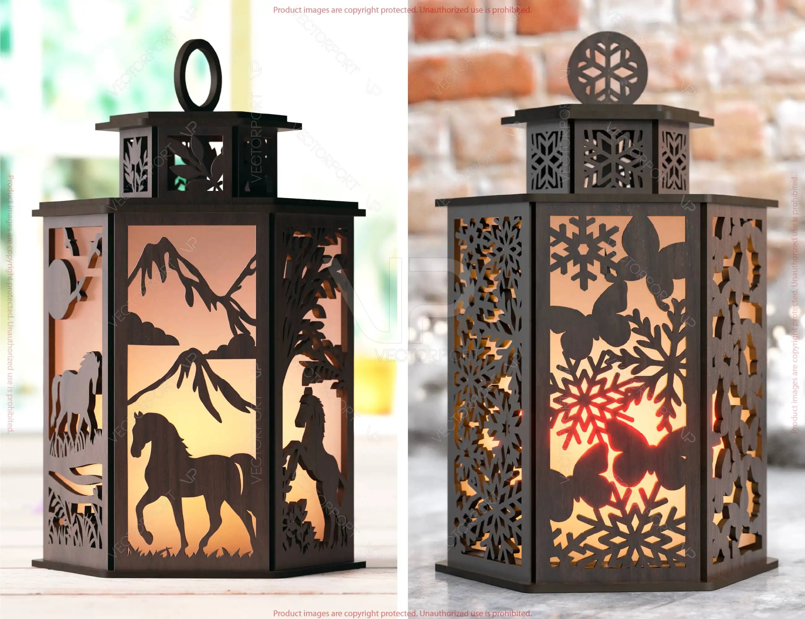 Mega Lantern Bundle | Christmas, Halloween, Nature Tealight Holders | Laser Cutting Digital Download |#254|
