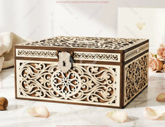 Heart Theme Ornate Wooden Keepsake Box SVG Decorative Memory & Jewelry Storage Digital Download |#264| VectorPort