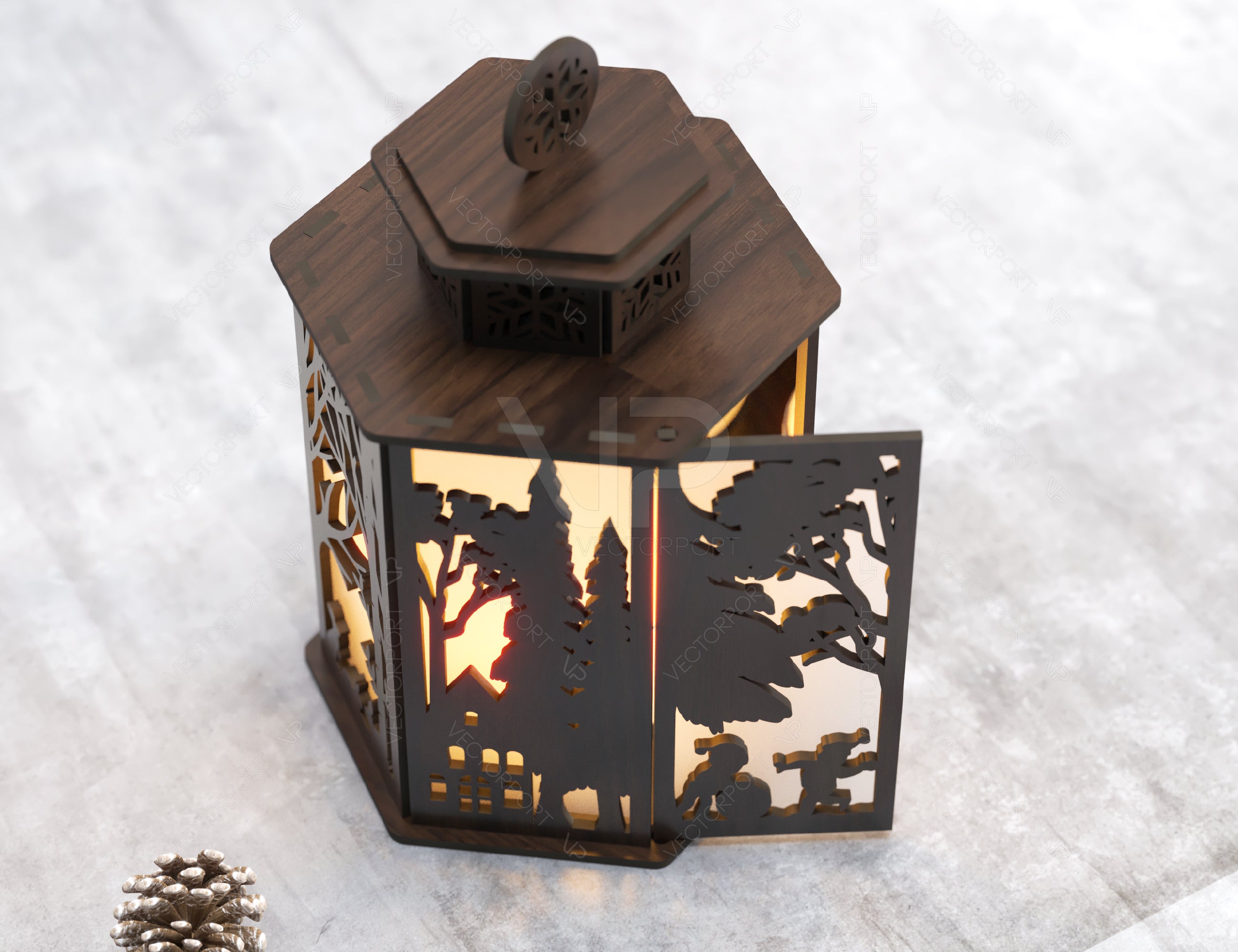 Christmas Lamp Night Light Deer Lantern Decoration Centerpiece Lampshade Table Candle Holder Digital Download SVG |#U271|
