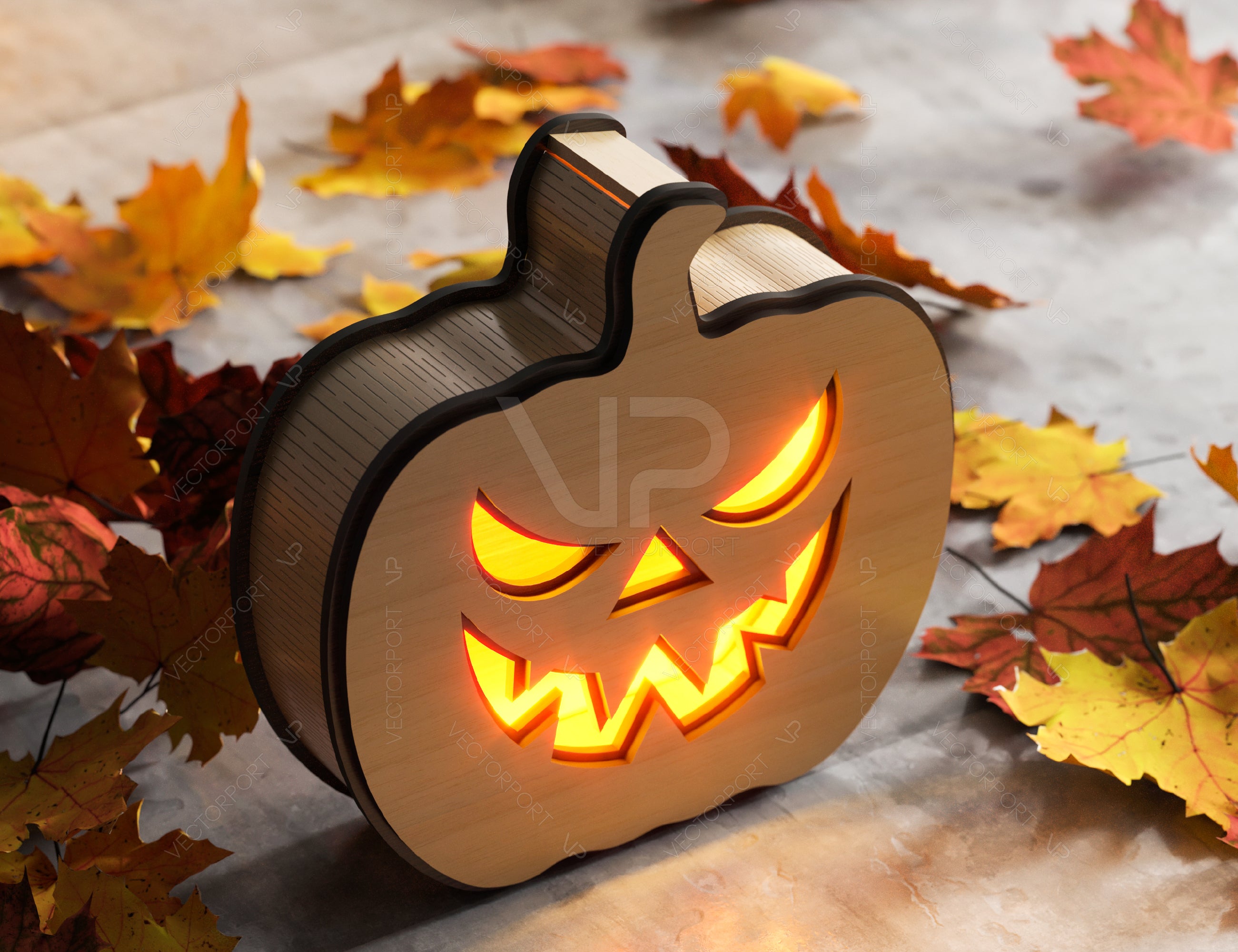 Halloween 3D Pumpkin Night Lamp Laser Cut File Light Box Pumpkin Led Light Digital Download |#U272|