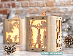 New Year Christmas Lamp Night Light Deer Lantern Decoration Hanging Tree Decoration Candle Holder Digital Download |#U273|