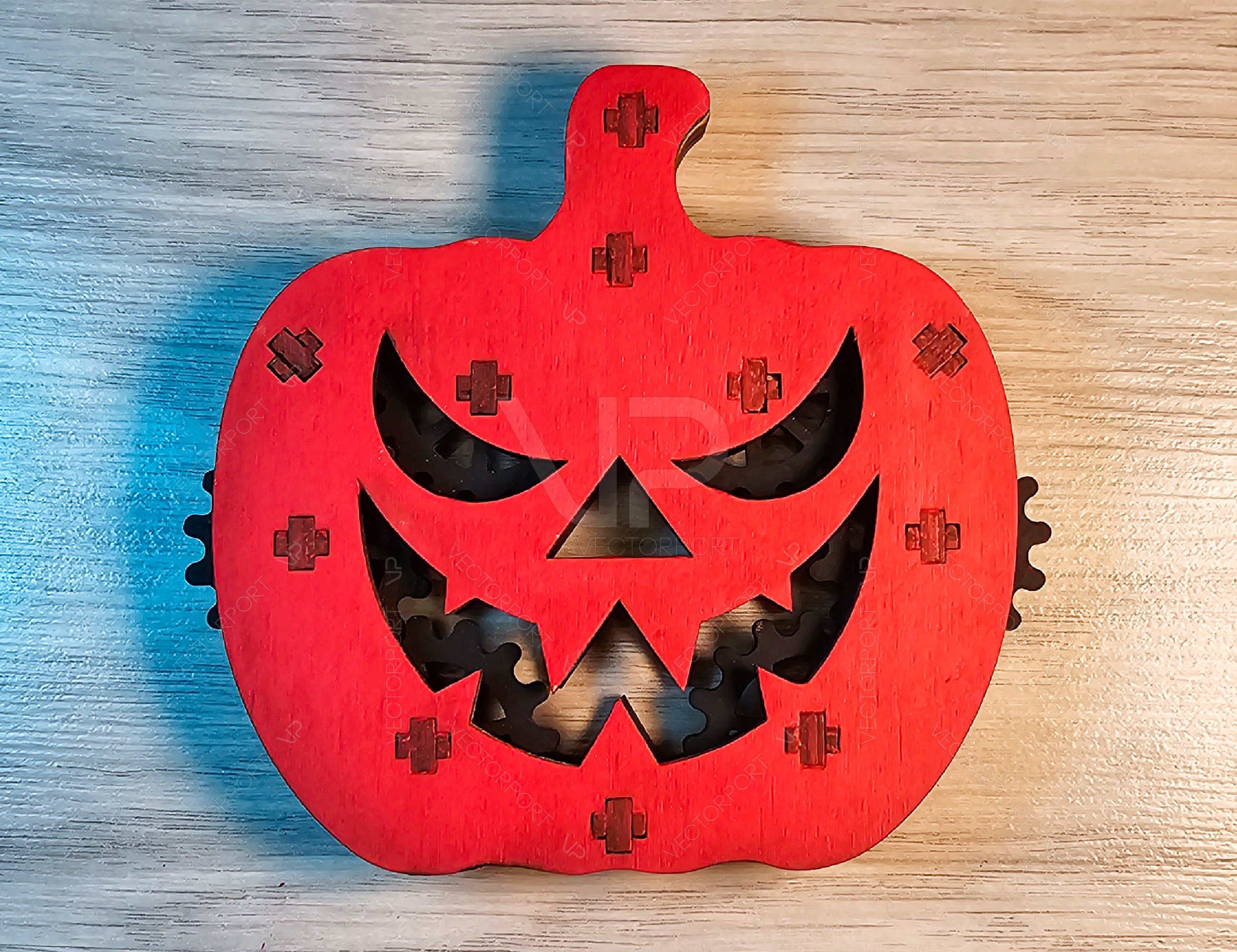 Halloween Pumpkin Coaster With Gear Laser Cut Tea Coffee Cup Mat Pad Placemat Tableware Scary Pumpkin SVG Digital Download |#U281|