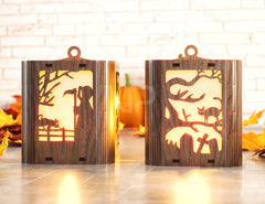 Halloween Candle Tealight Holder Pumpkin Witch Spider Lantern Spooky Scene Lamp Hanging Tree Decoration Candle Holder Digital Download |#U285|