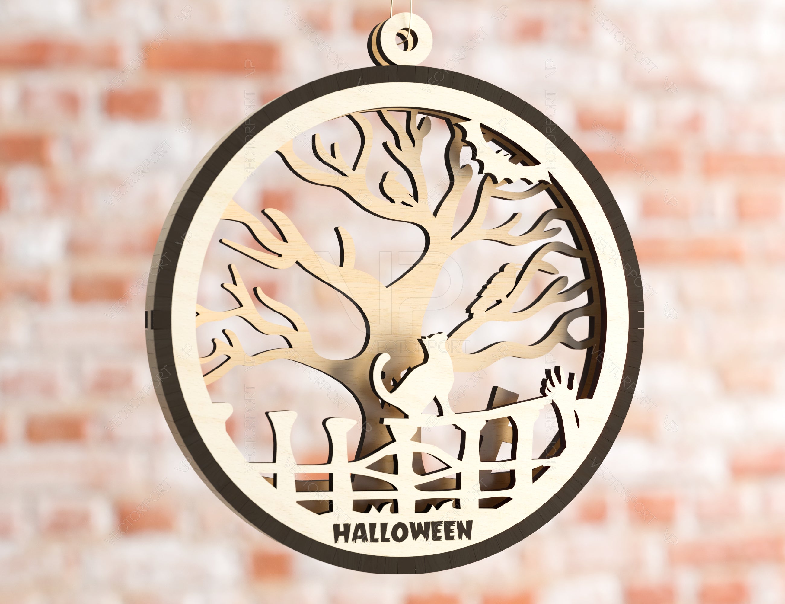 Halloween Decoration Balls Craft Hanging Bauble Pumpkin Cat Spider Lantern Spooky Scene Digital Download |#U286|
