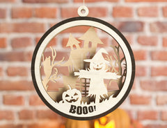 Halloween Decoration Balls Craft Hanging Bauble Pumpkin Cat Spider Lantern Spooky Scene Digital Download |#U288|