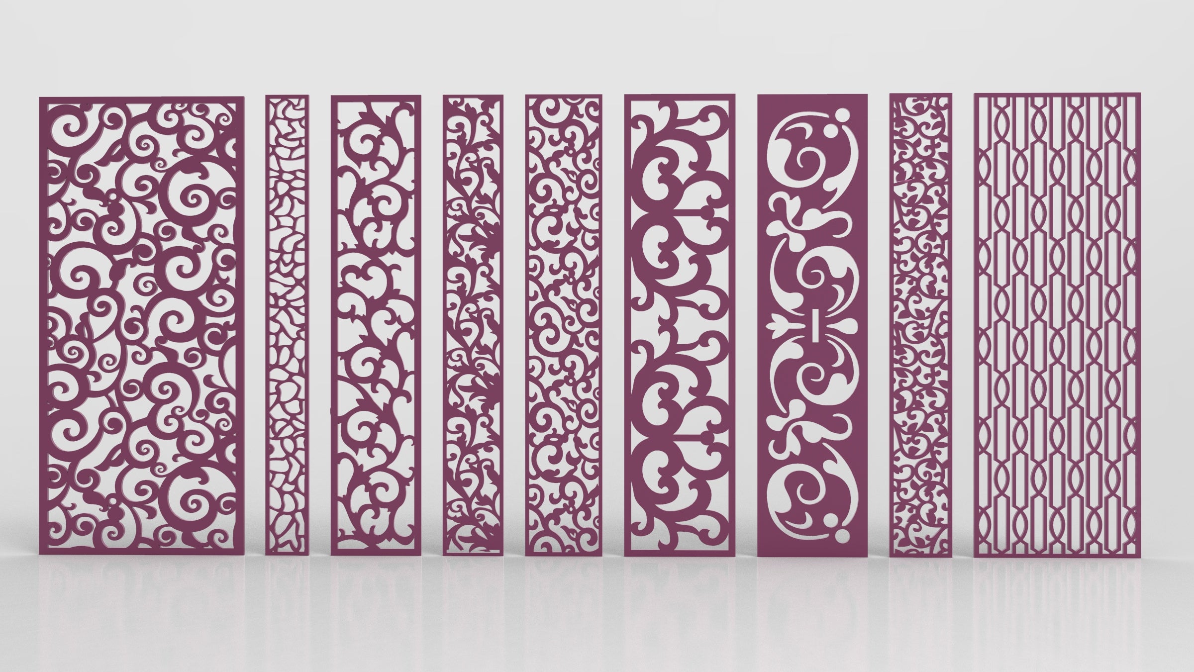 Abstract Pattern Panel Templates CNC Laser Cutting File | SVG, DXF, AI |#C029|