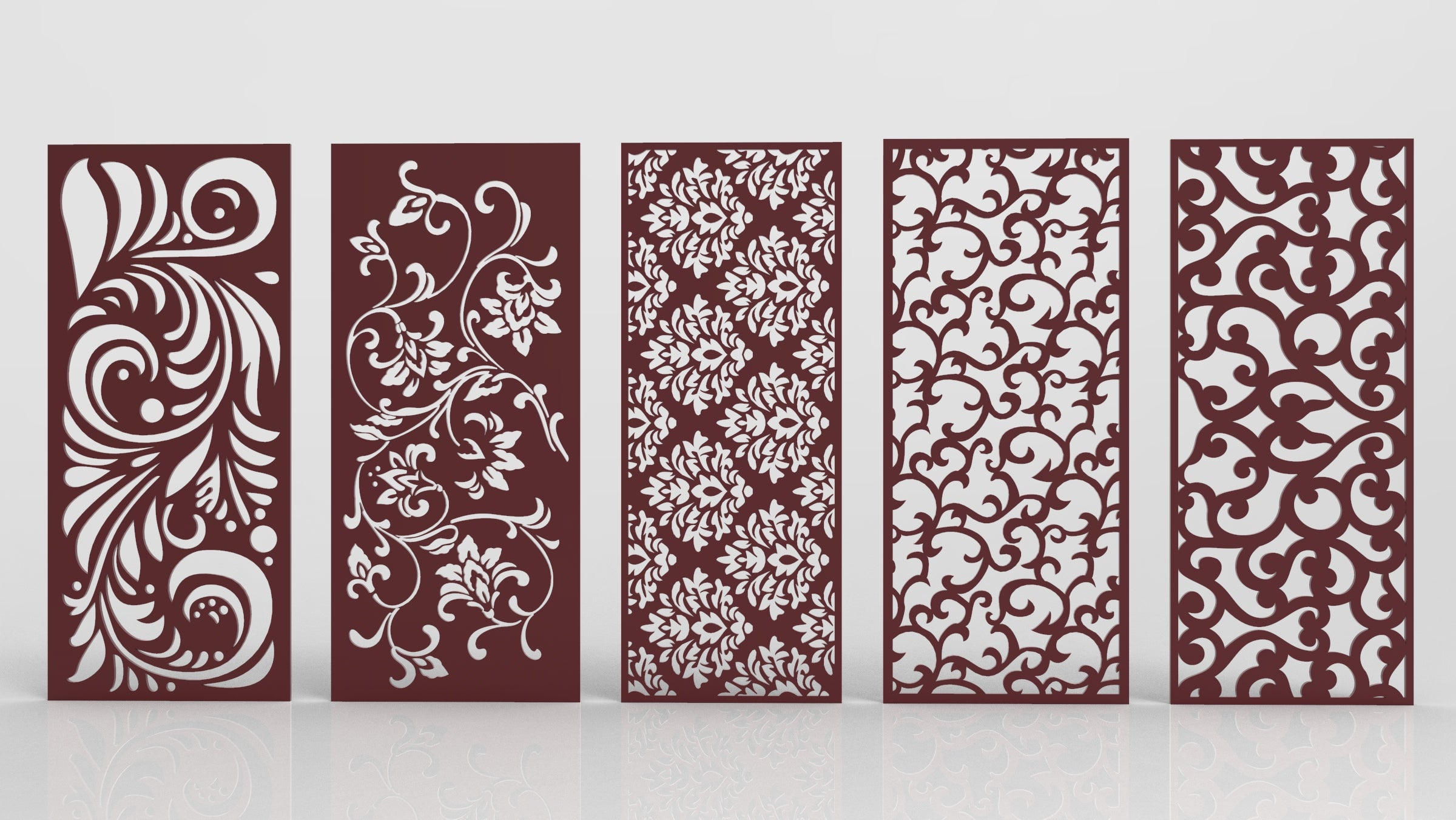 Abstract Pattern Panel Templates CNC Laser Cutting File | SVG, DXF, AI |#C029|