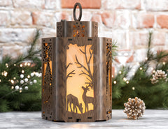 New Year Christmas Lamp Night Light Deer Lantern Decoration Hanging Curved Corner Candle Holder Digital Download |#U292|