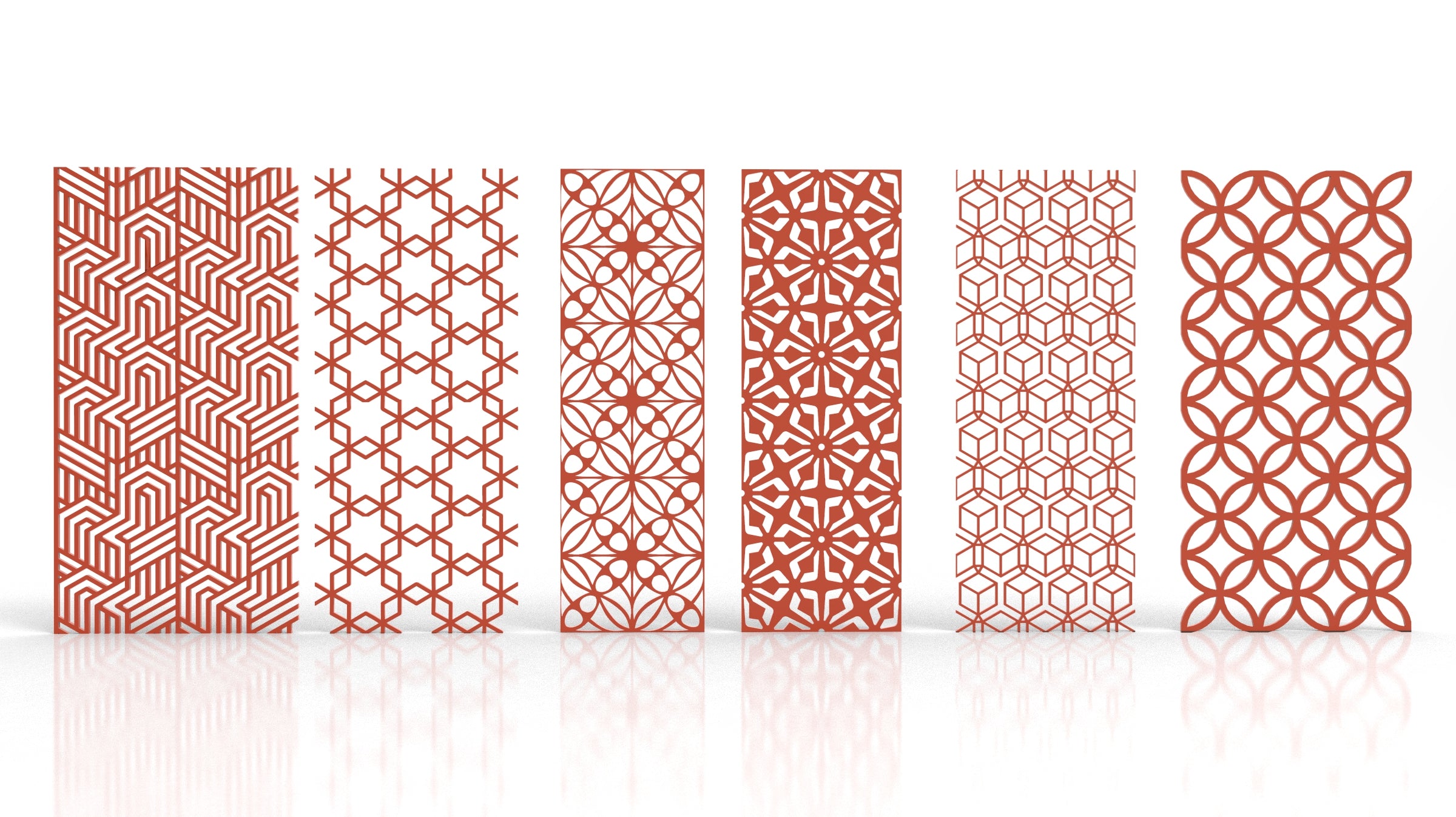 Ornaments for decorative partitions panel screen CNC Laser Cutting File | SVG, DXF, AI |#C003|