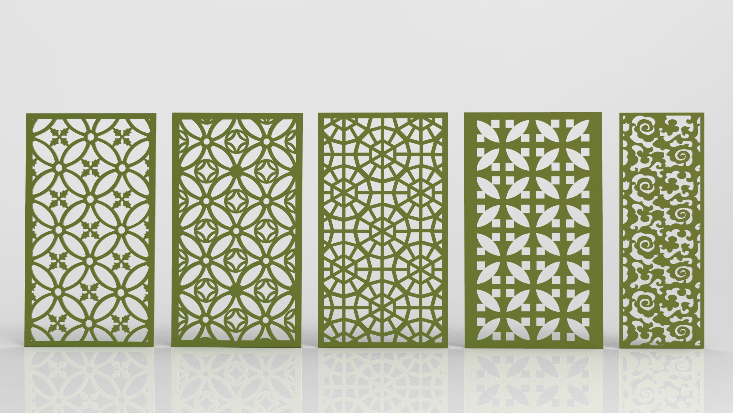 Abstract Pattern Panel Templates CNC Laser Cutting File | SVG, DXF, AI |#C030|