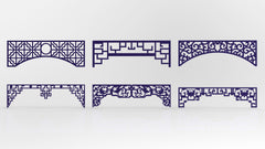 Islamic Abstract Pattern Panel Templates CNC Laser Cutting File | SVG, DXF, AI |#C034|