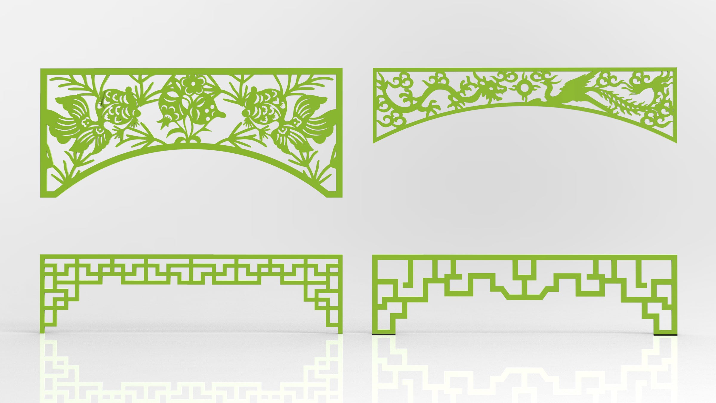 Islamic Abstract Pattern Panel Templates CNC Laser Cutting File | SVG, DXF, AI |#C034|