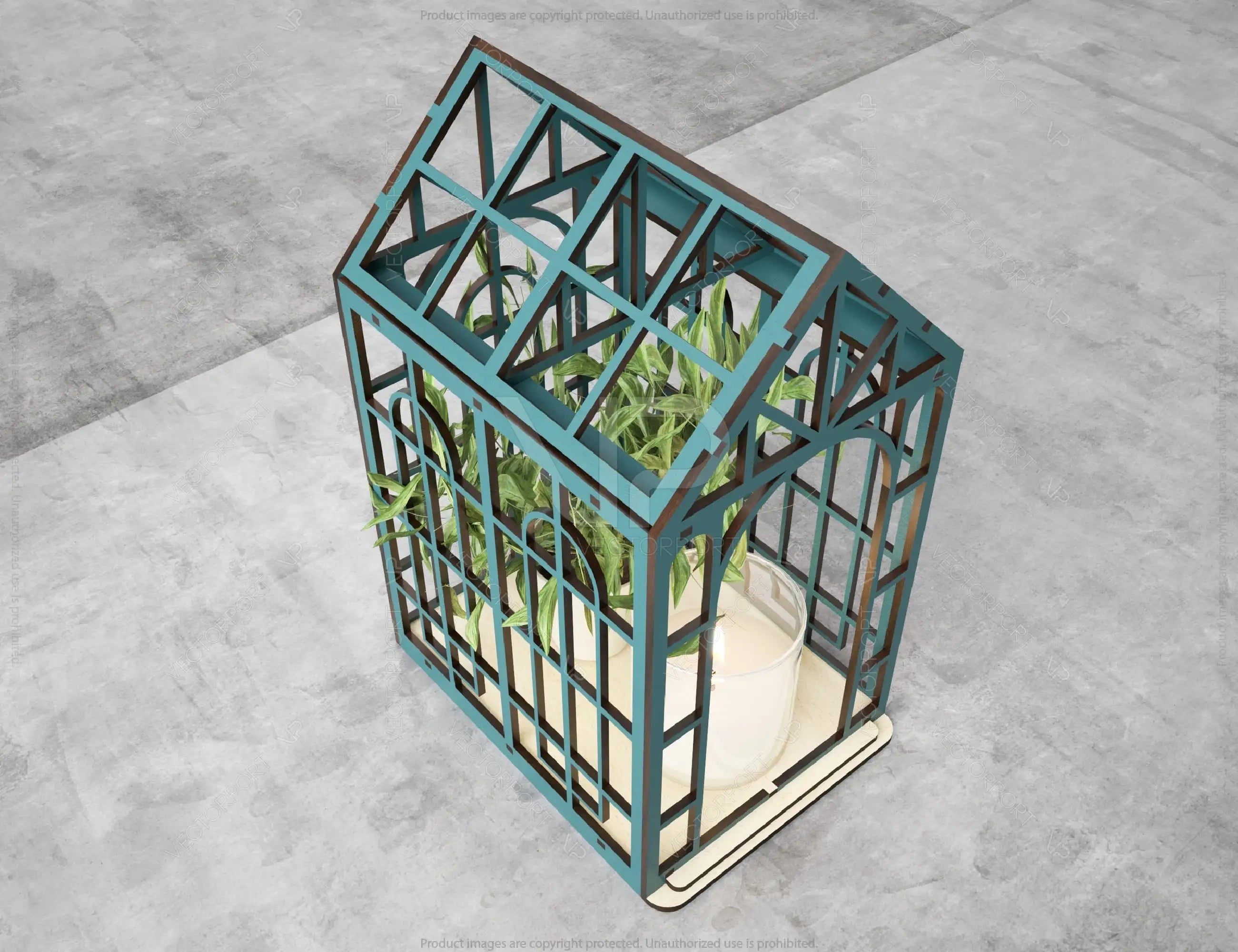 Greenhouse Miniature 3D Glasshouse Laser cut file Mini Garden House Candle holder Garden Terrarium Digital Download |#U352|