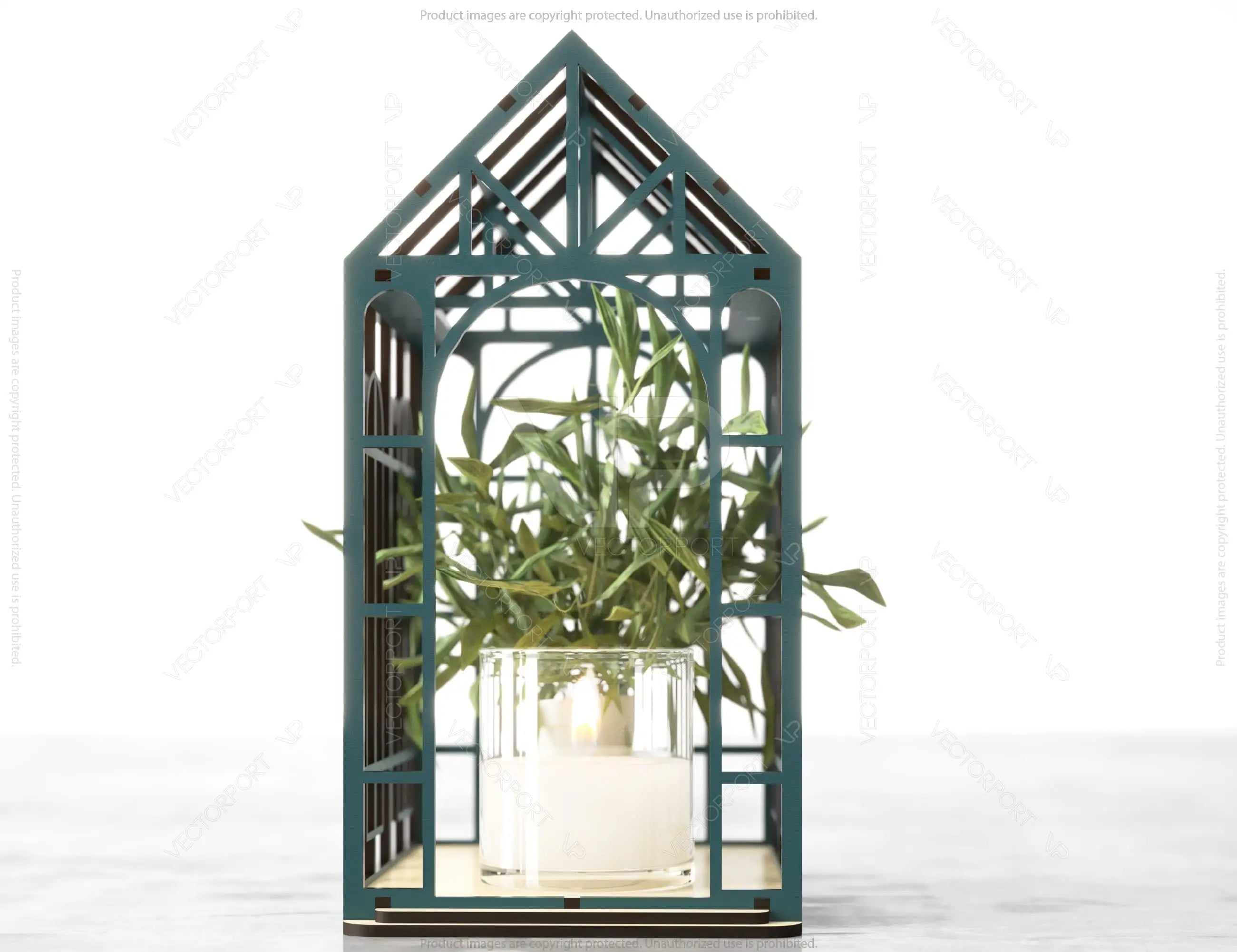 Greenhouse Miniature 3D Glasshouse Laser cut file Mini Garden House Candle holder Garden Terrarium Digital Download |#U352|