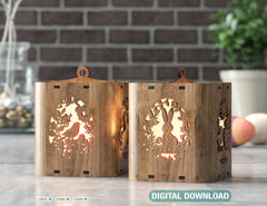 Easter Lamp Candle Holder Ornaments Light Bunny Tealight Lamp Night Light Lantern Digital Download |#U370|