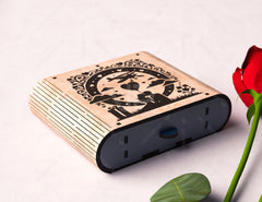 Unique Book-Shaped Wooden Gift Box - Laser Cut Template, Card Case Favor Box Digital Downloads |#U378|
