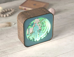 Father’s Day Glow: Laser Cut LED Lamp, Dad and Son Moments – Rectangle Night Lamp Digital Download |#U381|