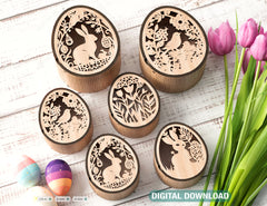 Easter Elegance: Laser Cut Egg Shaped Wooden Gift Box for Stylish Holiday Gifting and Decor DIY Digital Download |#U385|
