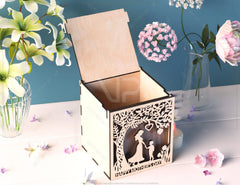 Wooden Opener engraved Gift Box – Mom and Son Themed laser cut SVG Template, Card Case Favor Box Digital Downloads |#U400|