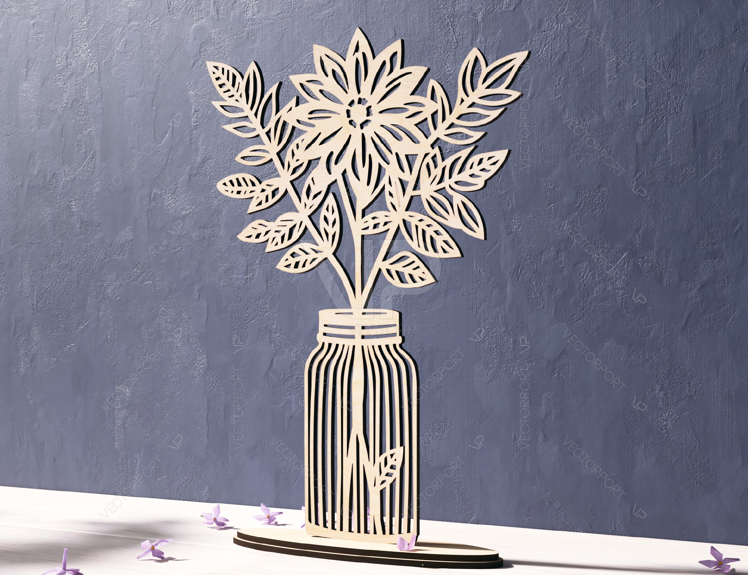 Blooming Beauties: Standing & Wall mounted Flower Pot Home Decoration, Gift laser cut SVG Diy gift Digital Download |#U403|