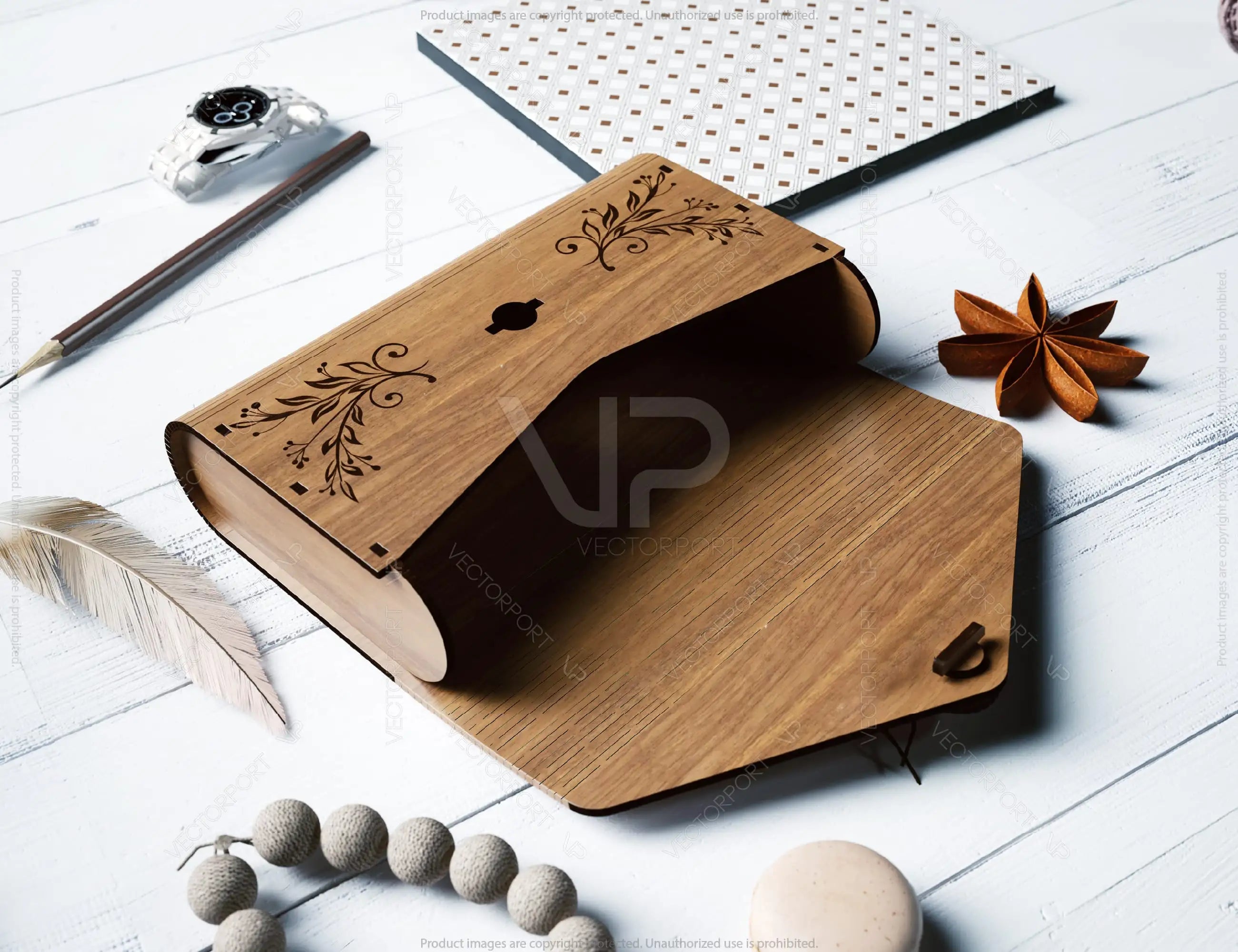 Elegant Wooden Purse with Floral Pattern, Laser Cut Fashion Clutch, wooden Bag, Handbag Digital Download SVG |#U445|