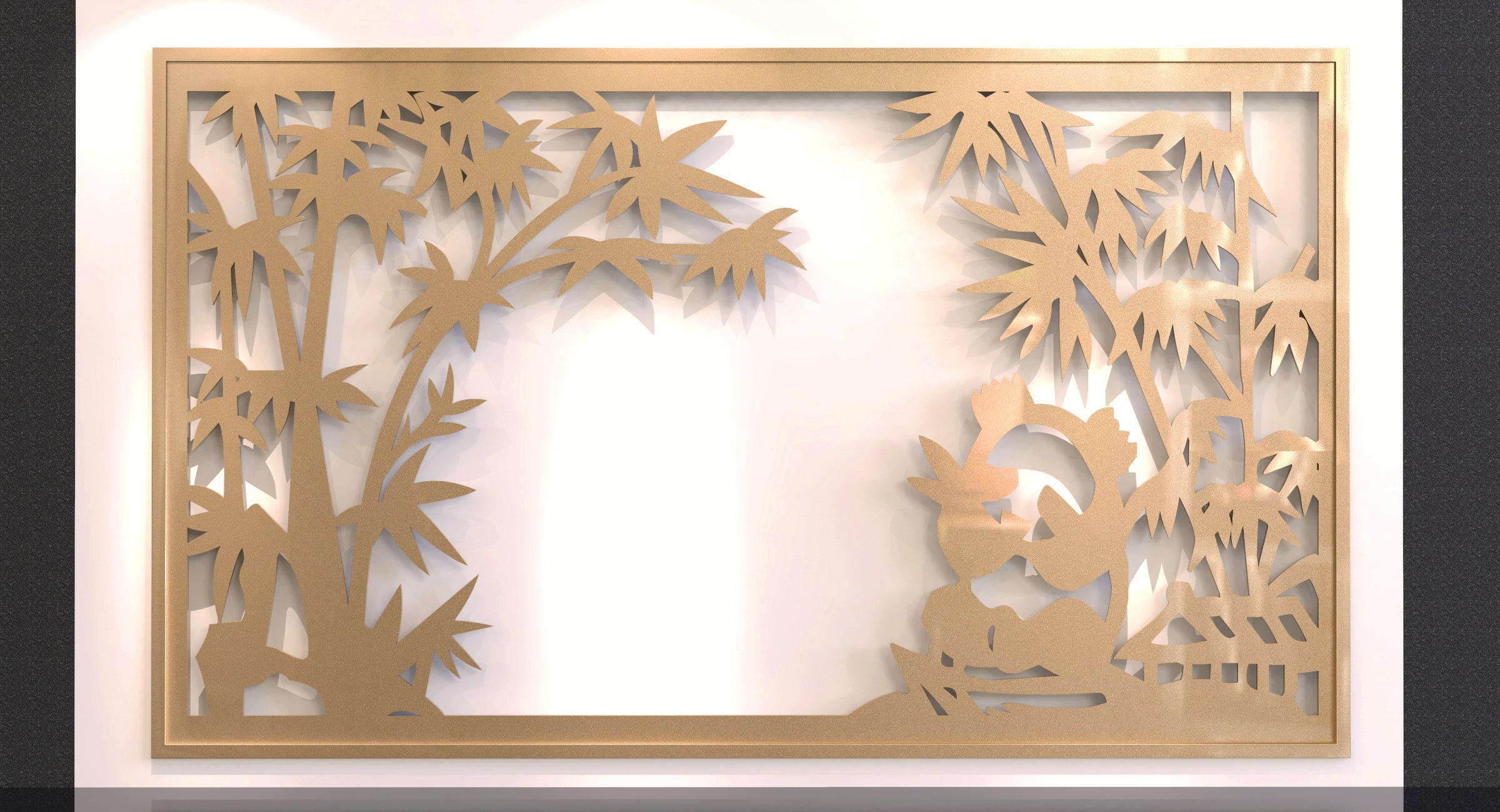 Decorative Tree Pattern Panel Templates SVG CNC Laser Cutting File | SVG, DXF, AI |#C047|
