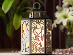 Wedding Lantern: Music Notes & Wedding Theme Laser Cut Tealight Candle Holder Night Light Wedding Decor Digital Download |#U482|