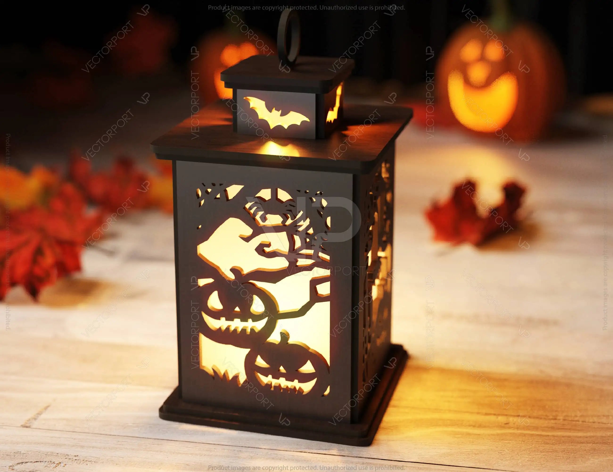 Spooky Shadows: Haunted House Lantern Halloween Tealight Ghosts Bats Night Light Digital Download |#U493|