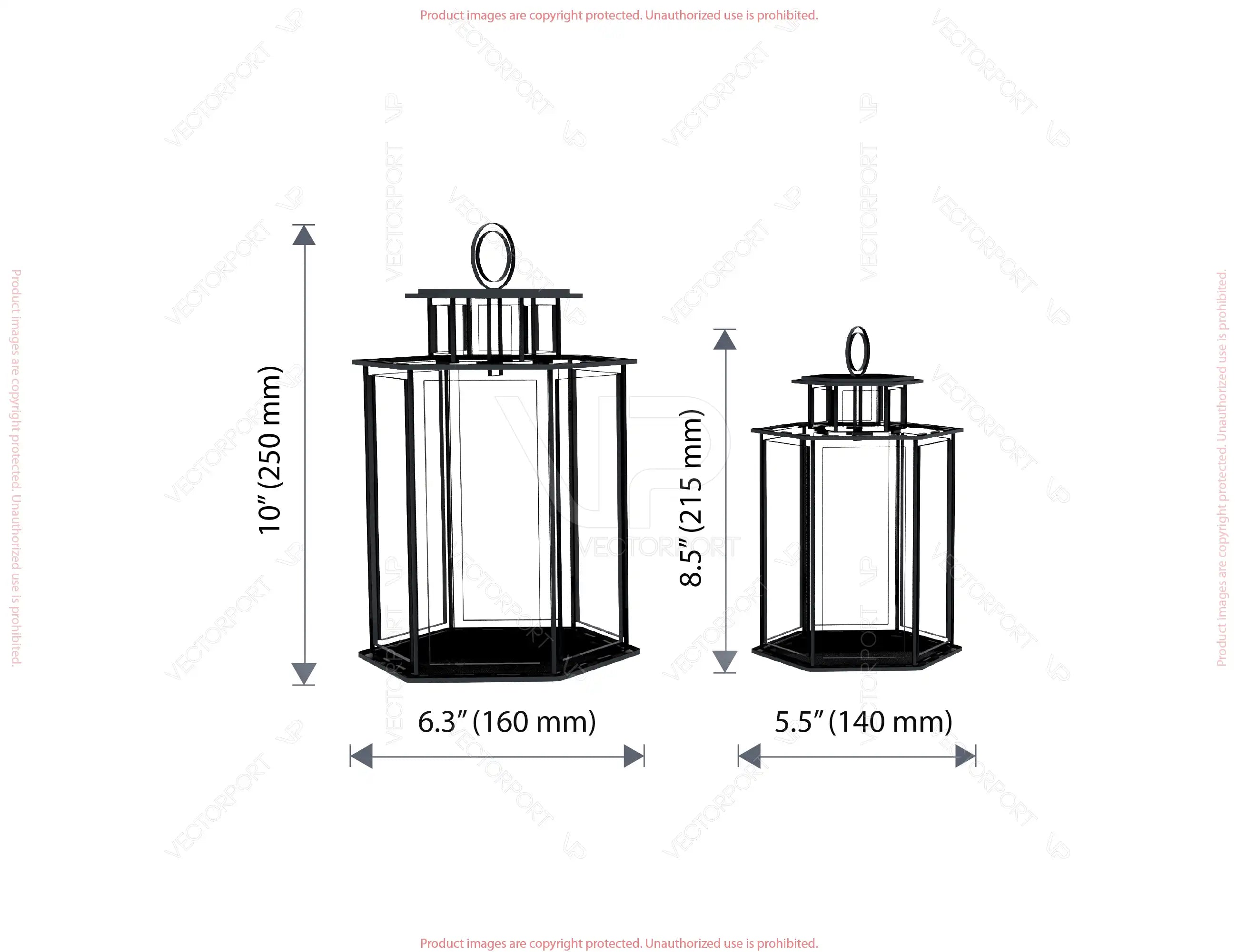 Wildlife Lantern Collection - Nature-Inspired Lamp Series #2 Laser Cut Tealight Candle Holder Digital Download |#U552|