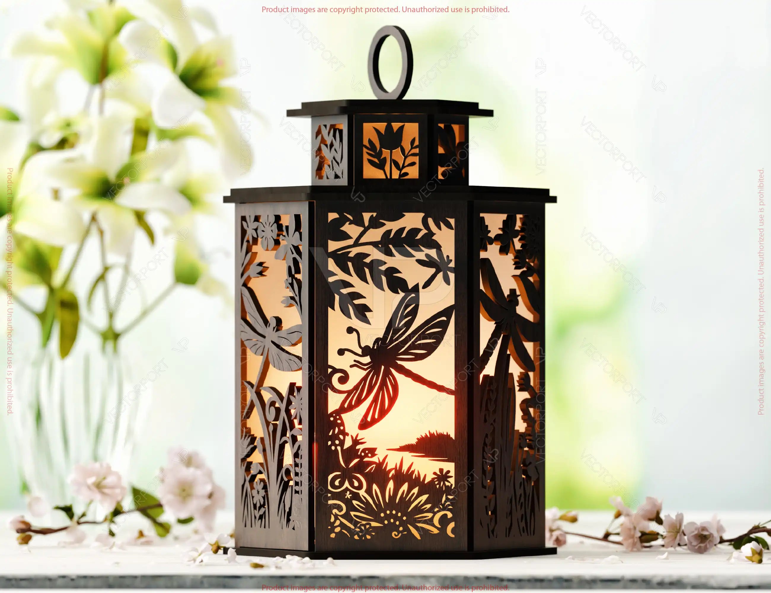 Wildlife Lantern Collection - Nature-Inspired Lamp Series #2 Laser Cut Tealight Candle Holder Digital Download |#U552|